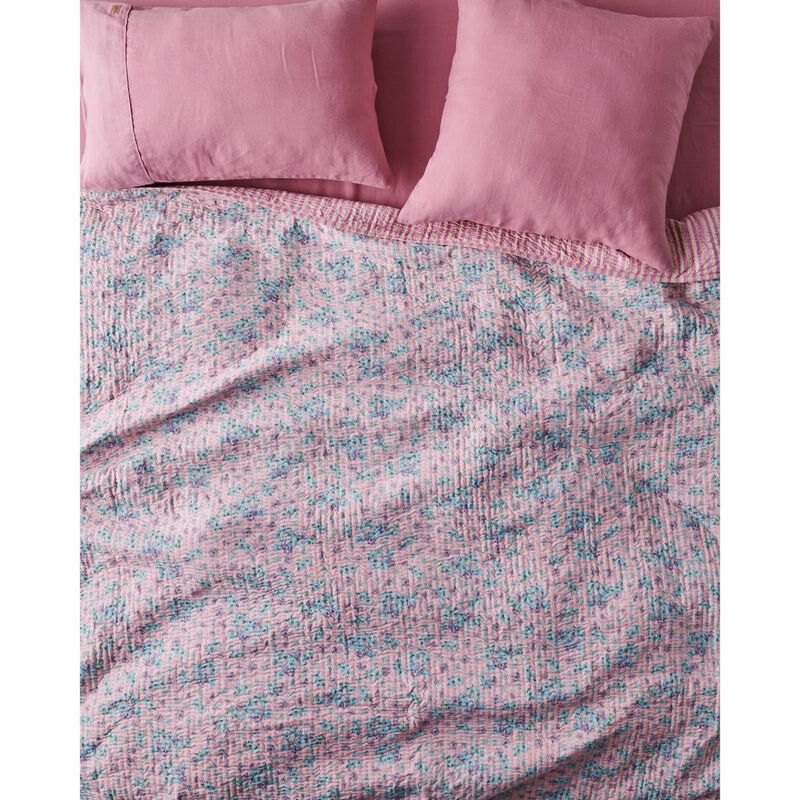 Kip&Co Little Blue Flower Kantha Bedspread image number 2